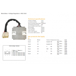 DZE REGULATOR NAPIĘCIA SUZUKI AN/250/400 '99-'02, DR 650 RSE '91-'96, DR 750/800S '88-'95, SV 650 '99-'02 (32800-34A00, 32800-14