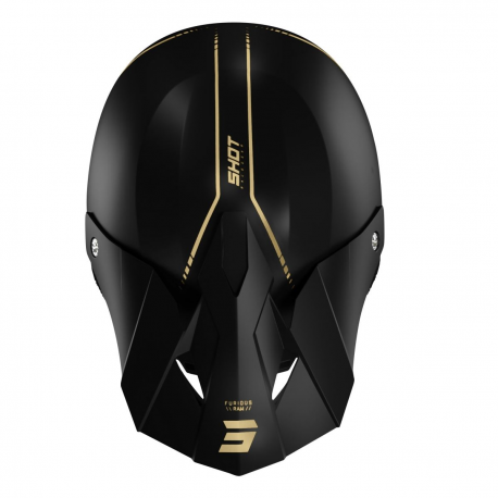 SHOT RACING (2022) KASK MOTO FURIOUS RAW 3.0 BLACK GOLD MATT KOLOR ZŁOTY MAT ROZMIAR M