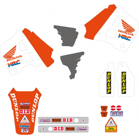 TECNOSEL KOMPLET NAKLEJEK (OKLEIN) HONDA CR 125 '91-'92, CR 250 '90-'91, REPLICA TEAM HONDA '91 USA