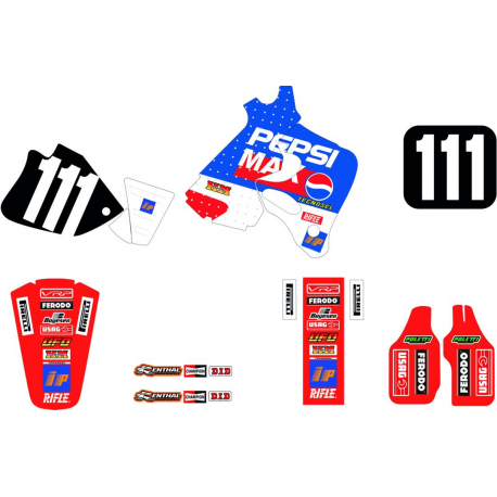 TECNOSEL KOMPLET NAKLEJEK (OKLEIN) HONDA CR 125 '93-'94, CR 250 '92-'94, REPLICA TEAM HONDA PEPSI '94