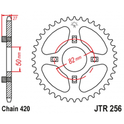 JT 2021/12 ZĘBATKA TYLNA 261 35 HONDA ATC/TRX 70 '82-87' XL/XR 75/80 '74-84' (26135JT) (ŁAŃC.420)