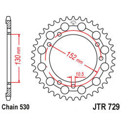 JT 2021/12 ZĘBATKA TYLNA 713 46 CAGIVA ELEFANT 750/900 '90-98', GRAND CANYON 900 '99' (71346JT) (ŁAŃC.530)