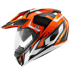 KAPPA 2022/01 KASK KV30 EVO GRAYER DUAL OFF ROAD Z SZYBĄ I BLENDĄ KOLOR POMARAŃCZOWY/CZARNY ROZM. XS/54