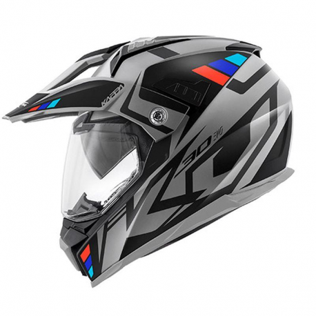 KAPPA 2022/01 KASK KV30 EVO GRAYER DUAL OFF ROAD Z SZYBĄ I BLENDĄ KOLOR SZARY MAT/CZARNY ROZM. S/56