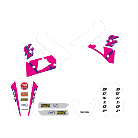 TECNOSEL KOMPLET NAKLEJEK (OKLEIN) YAMAHA YZ 250 '90-'92, REPLICA OEM YAMAHA '92