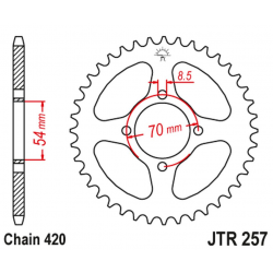 JT 2021/12 ZĘBATKA TYLNA 257 36 HONDA C 50/70 '75-87' (25736JT) (ŁAŃ420) NA ZAMÓWIENIE