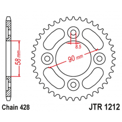 JT 2021/12 ZĘBATKA TYLNA 4462 35 HONDA 110 WAWE/ASTREA GRAND '12-18', 125 INNOVA/SUPRA-X '03-18', SYM VF 125 (446235JT) (ŁAŃC.42