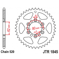 JT 2021/12 ZĘBATKA TYLNA 4324 37 YAMAHA TDR 125 '93-'99 (432437JT) (ŁAŃC. 428) NA ZAMÓWIENIE