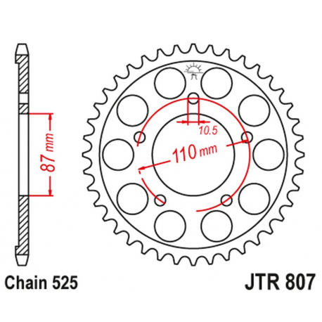 JT 2021/12 ZĘBATKA TYLNA 828 45 SUZUKI GSF 650 BANDIT '07-15, GSX 650 '08-16, GSF/GSX 400 BANDIT '90-92, SV 650 '99-13 (82845JT)