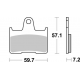 SBS KLOCKI HAMULCOWE KH254 STREET EXCEL/RACING SINTER KOLOR ZŁOTY BMW M 1000 RR '21-'22 - TYŁ