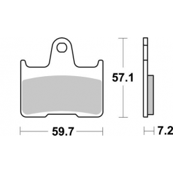 SBS KLOCKI HAMULCOWE KH254 STREET EXCEL/RACING SINTER KOLOR ZŁOTY BMW M 1000 RR '21-'22 - TYŁ