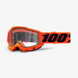 100 PROCENT (2022) ACCURI 2 ENDURO MOTO GOGGLE ORANGE - CLEAR DUAL LENS - GOGLE ACCURI 2 ENDURO KOLOR POMARAŃCZOWY/CZARNY SZYBKA