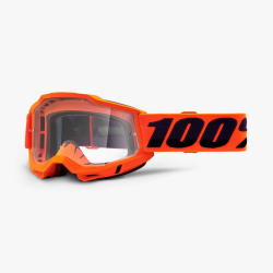 100 PROCENT (2022) ACCURI 2 OTG GOGGLE ORANGE - CLEAR LENS - GOGLE ACCURI 2 OTG KOLOR POMARAŃCZOWY/CZARNY SZYBKA PRZEŹROCZYSTA