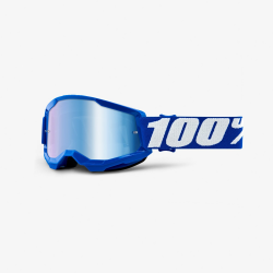 100 PROCENT (2022) FA20 STRATA 2 YOUTH GOGGLE BLUE - MIRROR BLUE LENS - GOGLE STRATA 2 YOUTH KOLOR NIEBIESKI/BIAŁY SZYBKA NIEBIE