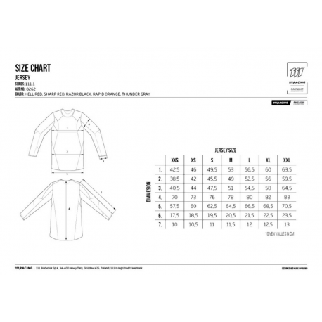 111 RACING KOSZULKA MOTO 111.3 - SPECTRAL KOLOR CZERWONY/POMARAŃCZOWY/CZARNY ROZMIAR S