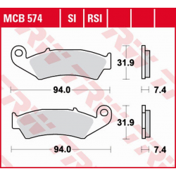 TRW LUCAS ZF KLOCKI HAMULCOWE KH125 ORGANIC HONDA XLR 125R '98-'99, NX 250 '88-'95, XL 250R BAJA '88-'91, XR 250R '88-'95, XR 60