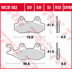 TRW LUCAS ZF KLOCKI HAMULCOWE KH135 SINTER OFFROAD KAWASAKI KLX 125 '10-'13, KX 125/250/500 '89-'93, KDX 200/250 '93-'94, KLX '0