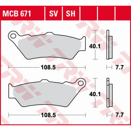 TRW LUCAS ZF KLOCKI HAMULCOWE KH209 SINTER STREET BMW R 1200/1250 GS/ADV/R/RS/RT '13-, K 1600GT/GTL '11-, DUCATI SCRAMBLER 800,