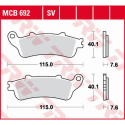 TRW LUCAS ZF KLOCKI HAMULCOWE KH142 SINTER STREET HONDA ST 1100 PAN EUROPEAN '96-'02, NTV/NX 650 '88-'97, SUZUKI AN 650 BURGMAN