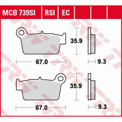 TRW LUCAS ZF KLOCKI HAMULCOWE KH367 ORGANIC APRILIA RXV/SXV 450/550 '06-'15, BETA RR 125/200/250/300/350/390/400 '09-, KAWASAKI