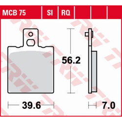 TRW LUCAS ZF KLOCKI HAMULCOWE KH047 SINTER OFFROAD CAGIVA W8 125 '92-'95, RIVER 600 '94-'97, ELEFANT 650/750 '85-'89 TYŁ, HUSQVA