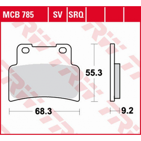 TRW LUCAS ZF KLOCKI HAMULCOWE KH432 SINTER STREET APRILIA RS 125 '07-'13, SL 750 SHIVER/DROSODURO '07-'17, NA 850 MANA '07-'16,