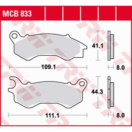 TRW LUCAS ZF KLOCKI HAMULCOWE KH603 SINTER HONDA NSC 50/110 '12-, PCX 125/150 '10-, KYMCO PEOPLE 125 '16-, PEUGEOT DJANGO 50/125