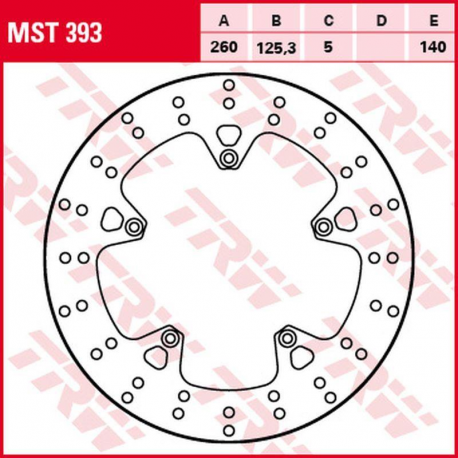 TRW LUCAS ZF TARCZA HAMULCOWA PRZÓD APRILIA SR 125/300 '11-, GILERA NEXUS 250 '06-'08, NEXUS 125 '07-'15, NEXUS 300 '08-'14, NEX