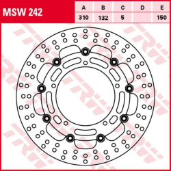 TRW LUCAS ZF TARCZA HAMULCOWA PRZÓD YAMAHA YZF R6 '04-'16, FZ-8N/S FAZER '10-'16, YZF R1 '06-'11, XT 1200Z TENERE '10-, (310X132