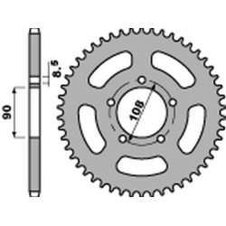 PBR 2022/03 ZĘBATKA TYLNA 1515 45 C45 MZ 600/660 SKORPION '94-'98 (JTR18.45) (ŁAŃC. 520) (STD.+2)