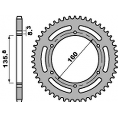 PBR 2022/03 ZĘBATKA TYLNA 3552 39 C45 BMW G310 R '16-'19 (JTR5.39) (ŁAŃC. 520) (STD.-1)