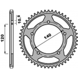 PBR 2022/03 ZĘBATKA TYLNA 4398 50 C45 SUZUKI DL 1000 V-STROM '02-'19, GSX-R 1000 '01-'19, GSX-R /GSR '06-'10, DL 650 V-STROM '04