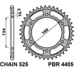 PBR 2022/03 ZĘBATKA TYLNA 4405 47 C45 HONDA CBR 600RR '03-'15, CBR 600F '01-'19, CBR 1000RR '17-'20 (JTR1307.47) (ŁAŃC. 525)