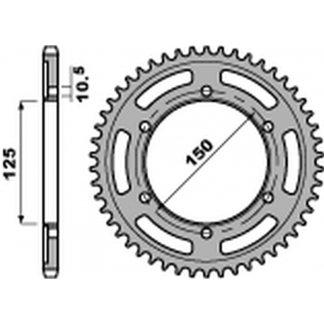 PBR 2022/03 ZĘBATKA TYLNA 4454 43 C45 KTM 950/990/1050/1090/1190/1290 ADVENTURE/SUPER ADVENTURE (JTR899.43) (ŁAŃC.525)