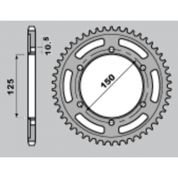 PBR ZĘBATKA TYLNA 4454 44 C45 KTM 950/990/1050/1090/1190/1290 ADVENTURE/SUPER ADVENTURE (JTR899.44) (ŁAŃC.525)