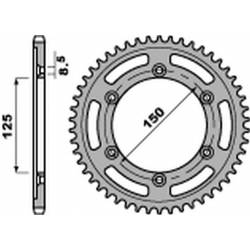 PBR 2022/03 ZĘBATKA TYLNA 4507 42 C45 KTM 690 ENDURO/SM '07-'18, 790 ADV '18-'20 (JTR897.42) (ŁAŃC.520)