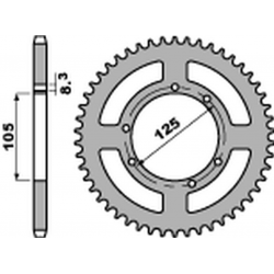 PBR 2022/03 ZĘBATKA TYLNA 4513 49 C45 YAMAHA YZF 125R '08-'20, MT-125 '15-'20 (JTR1844.49) (ŁAŃC. 428)