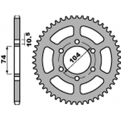 PBR 2022/03 ZĘBATKA TYLNA 481 45 C45 KAWASAKI Z 400/550 '80-'83, Z 650 '79, KH 500 '72-'75 (JTR481.45) (ŁAŃC.530) NA ZAMÓWIENIE