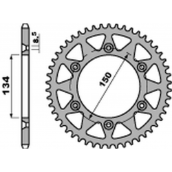 PBR 2022/03 ZĘBATKA TYLNA 489 45 F KAWASAKI KX/KXF 125/250 '84-'20, KDX 200/220/250 '84-'06 (JTR489.45) (ŁAŃC. 520)