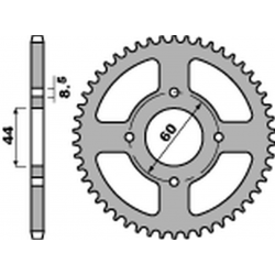 PBR 2022/03 ZĘBATKA TYLNA 832 52 F YAMAHA DT 50R '78-'95 (JTR832.52) (ŁAŃC. 420) - MOŻE BYĆ ZASTĄPIONA PRZEZ 4461 52