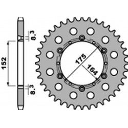 PBR 2022/03 ZĘBATKA TYLNA 856 42 F YAMAHA TT 600R '82-'04, YFM 660 '01-'04, YFS 200 '88-'06, YZ 125/250 '85-'98, DT 125 '89-'06