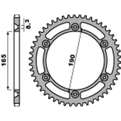 PBR 2022/03 ZĘBATKA TYLNA 896 48 C45 KTM 125/250/350 ENDURO '87-'90, MX 420/495 '81-'84, MX 500 '85-'93, LC4 600 '88-'92 (JTR896