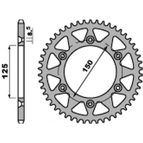 PBR 2022/03 ZĘBATKA TYLNA 899 39 C45 KTM SX/MXC/EXC 200 '98-'14, SX/EXC 150 '10-'22, EXC 125 '91-'16 (JTR897.39) (ŁAŃC. 520)