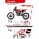 UFO 2022/06 KOMPLET PLASTIKÓW PLUS KOMPLET NAKLEJEK (OKLEIN) HONDA CRF 250R '22 STOKES KOLOR BIAŁY