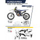 UFO 2022/06 KOMPLET PLASTIKÓW PLUS KOMPLET NAKLEJEK (OKLEIN) HUSQVARNA TC 125 '19-'22 STOKES KOLOR BIAŁY