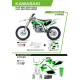 UFO 2022/06 KOMPLET PLASTIKÓW PLUS KOMPLET NAKLEJEK (OKLEIN) KAWASAKI KXF 250 '21-'22 STOKES KOLOR BIAŁY