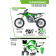 UFO 2022/06 KOMPLET PLASTIKÓW PLUS KOMPLET NAKLEJEK (OKLEIN) KAWASAKI KXF 250 '21-'22 APODIS KOLOR CZARNY