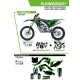 UFO 2022/06 KOMPLET PLASTIKÓW PLUS KOMPLET NAKLEJEK (OKLEIN) KAWASAKI KXF 250 '21-'22 TECNA KOLOR CZARNY