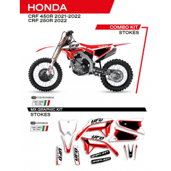 UFO 2022/06 KOMPLET NAKLEJEK (OKLEIN) HONDA CRF 250R '22 STOKES KOLOR BIAŁY