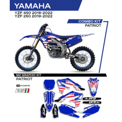 UFO 2022/06 KOMPLET NAKLEJEK (OKLEIN) YAMAHA YZF 250 '19-'22 PATRIOT KOLOR NIEBIESKI